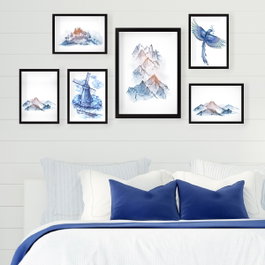 Wallity Set de 6 Cuadros Decorativos Multicolor SET_011